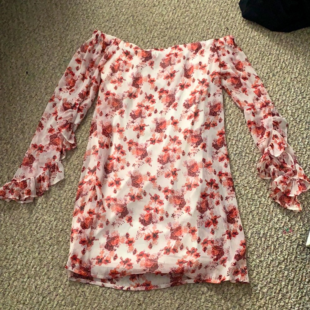Off the shoulder flower dress
